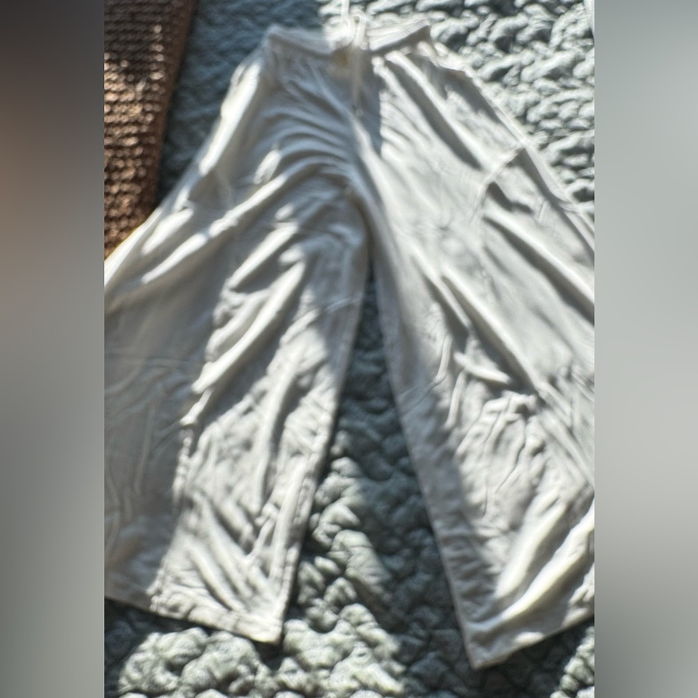 FARM Rio Cream Wide Leg Pants